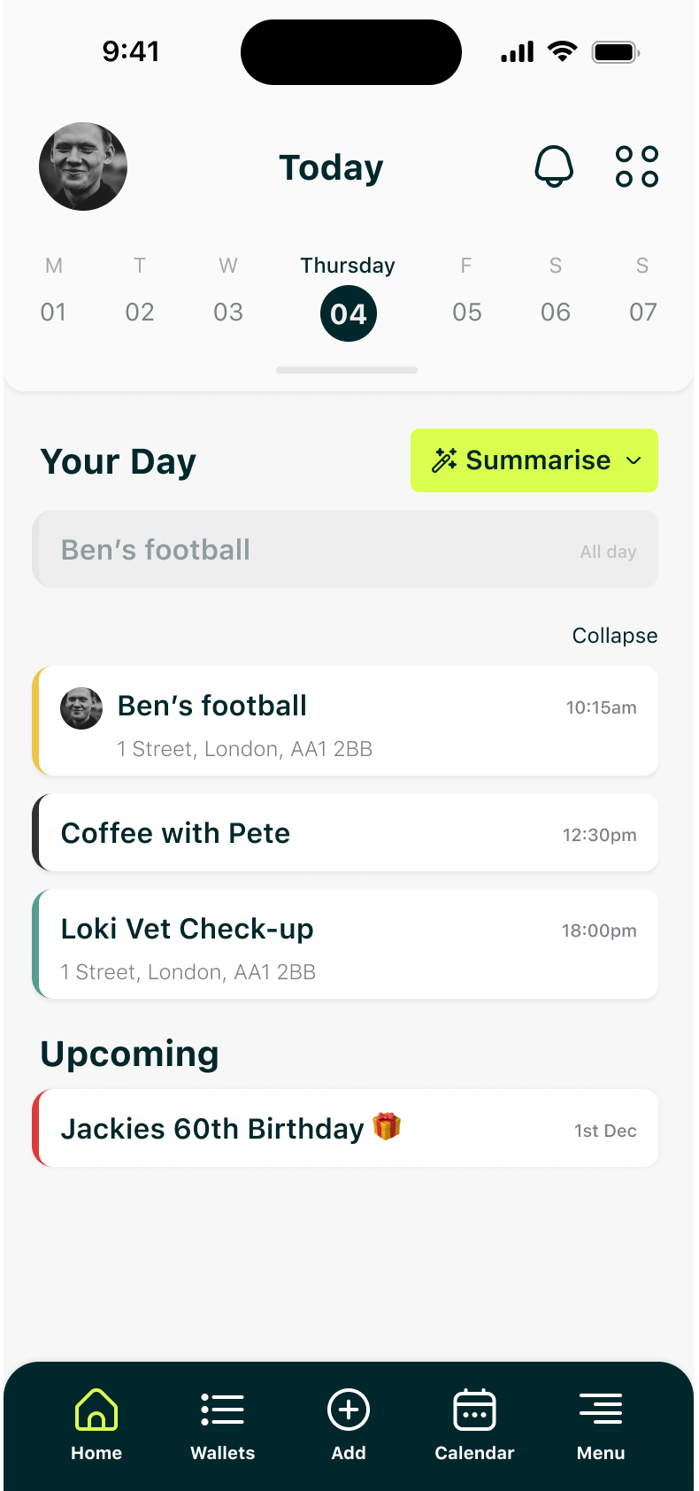 SamePage PA Home Screen